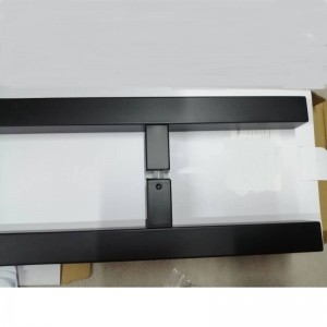 SS-031 Black High Facith Hatless Glass Port Welt Pulning Hand Hand Hasped Lide, 24 pollici Porta a scorrimento quadrata maniglia di porta scorrevole