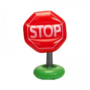 Produttori di segnali stradali gonfiabili in PVC personalizzati che soffiano blocchi stradali segnali di avvertimento giocattolo in pvc giocattolo