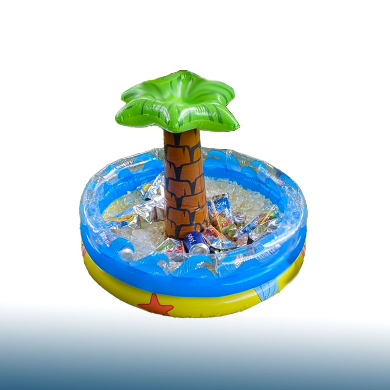 Palm albero gonfiabile Oasis Cooler, Plastic Portable Beer Ice Ice Bockt Pvc Ice Ice Greer gonfiabile