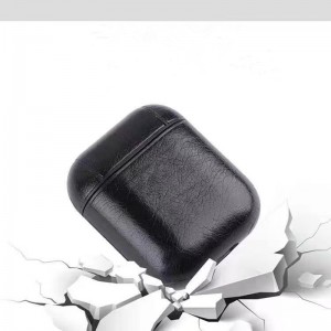 Adatto per la custodia protettiva di Apple AirPods, Bluetooth Wireless Aurtyset Box, custodia protettiva in scatola di stoccaggio, vino in pelle italiana completamente coperta e gratta