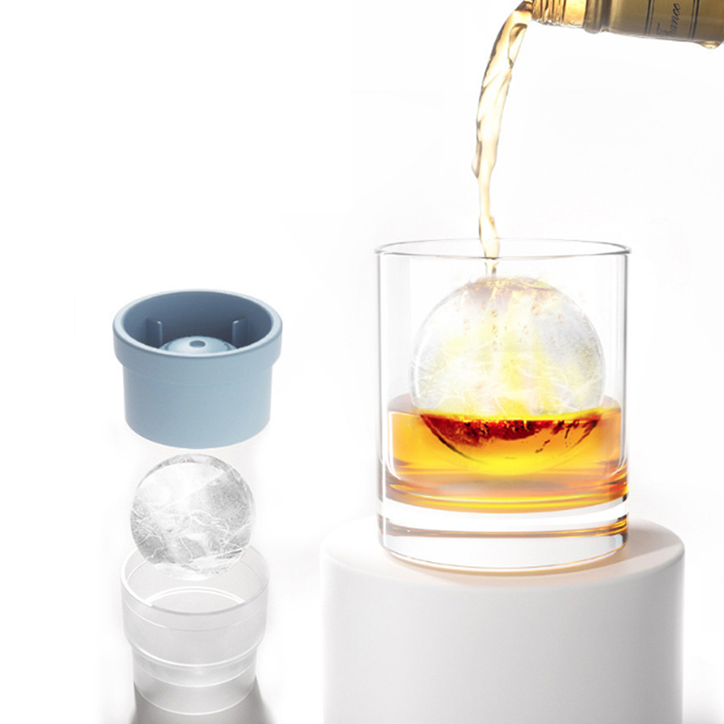 Stampi a forma rotonda in ghiaccio silicone per whisky