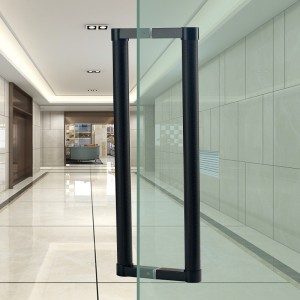 SS-022 Pullo per porte Galss rotonde a doppia faccia di alta qualità, tiro della porta d\'ingresso moderna in acciaio inossidabile,nero opaco