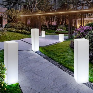 Festival da giardino impermeabile per esterno Evento Festival Evento Led Lam lampade a pavimento decorativo per pavimenti arcobaleno colonna quadrata luce