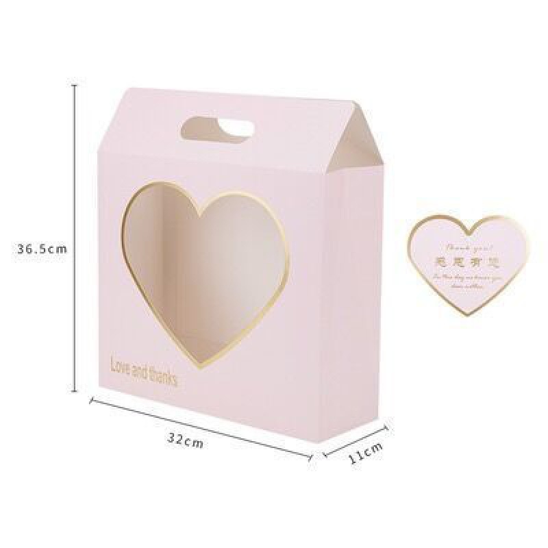 Flower Box Love Hand Box Paper Bottle Boxaging Box Boxaging Box Folding Cartone Materiale di imballaggio floreale