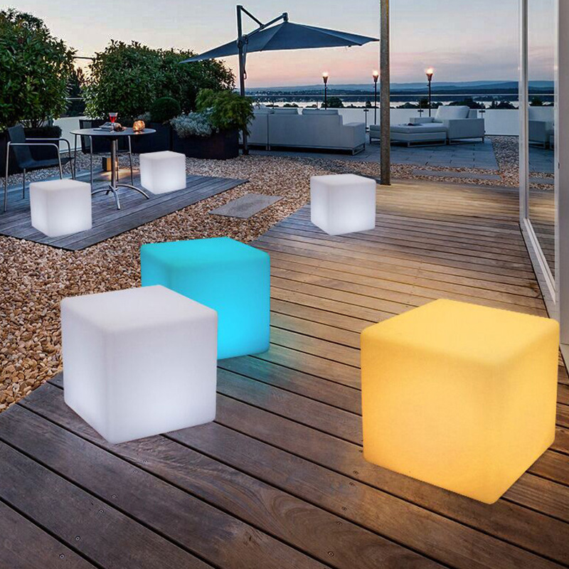 Cubo luminoso a led Light Creative Creative Sgabello impermeabile sgabello KTV Square Bar Concerto per l'atmosfera dell'evento Layout