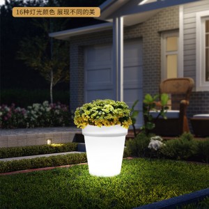 Plastica a LED a LED per esterni piccoli luci a vaso di fiori (16 modalità, dimmerabile, IP68 impermeabile) Remoto Control lampada da pavimento decorativa per esterni per decorazioni da giardino da giardino patio portico cortile,naatsu