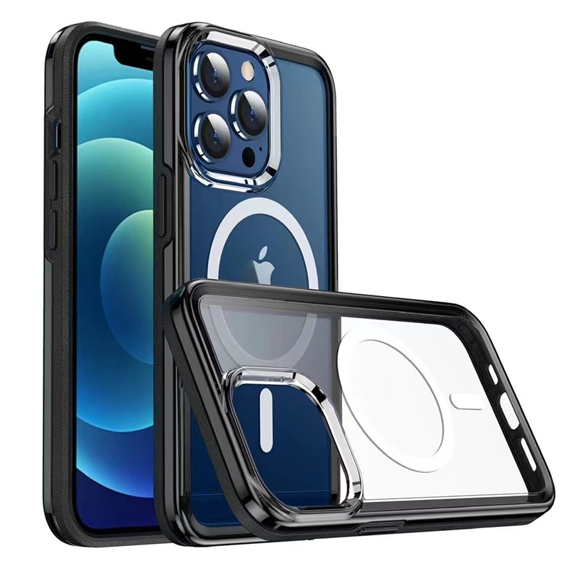 Adatto per la custodia magentica di iPhone 13, Design magnetico trasparente Wireless Case di protezione a ricarica rapida
