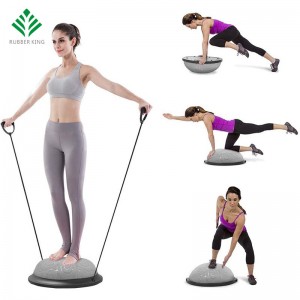 Allenatore a mezza palla con cinturini con cinturini Yoga Balance Ball Anti Slip per l\'allenamento di core Fitness Forza di forza di allenamento palestra palestra