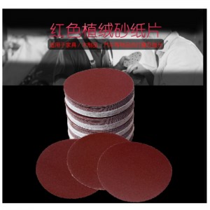 carta vetrata a disco di sabbia rossa e bianca