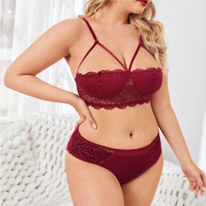 Comodo imbracatura in pizzo floreale 2 pezzi set di biancheria da biancheria sexy set di biancheria intima sexy