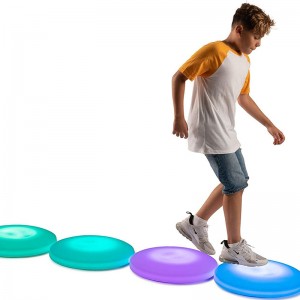 piastrelle portatili a led da ballo da pista esterna/indoor, tocco controltura interattiva in piastrella da pista da ballo, sensoriale di plastica bianca e giocattoli per l\'istruzione speciale per bambini