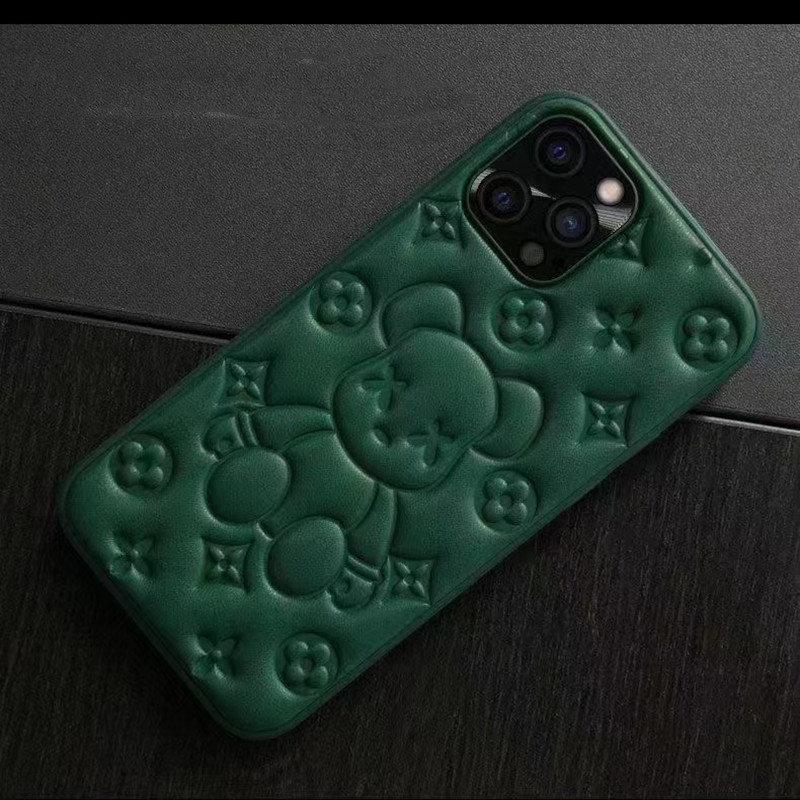 Nuova custodia per telefoni cellulari, Apple iPhone13Pro in pelle orso 3D Processo di goffa di protezione del telefono cellulare Custodia