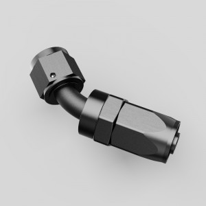 Alluminio 45 gradi a un pezzo a flusso pieno flusso intero olio tubo di combustibile per olio e un raccordo