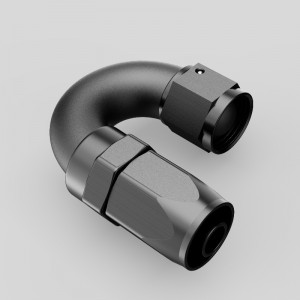 Alluminio a 180 gradi One pezzo Fine Frow Flow Fine AN4 AN6 AN8 AN10 AN12 Raccordi