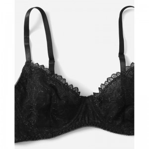 Set di lingerie in pizzo black con lecce con perizoma sexy in pizzo
