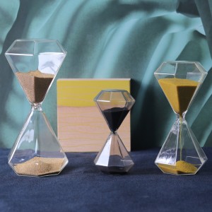Wholesale 5 15 30 minuti Creative Home Decor Ornament Gift Gold Sand Diamond Class Glass Timer