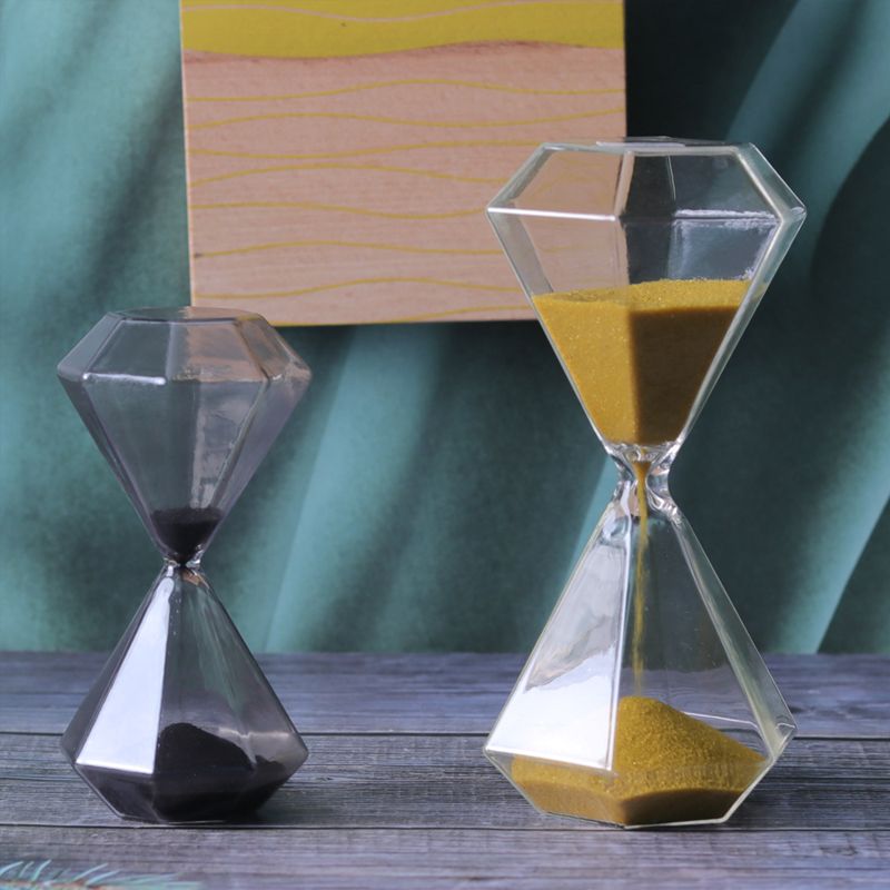 Wholesale 5 15 30 minuti Creative Home Decor Ornament Gift Gold Sand Diamond Class Glass Timer