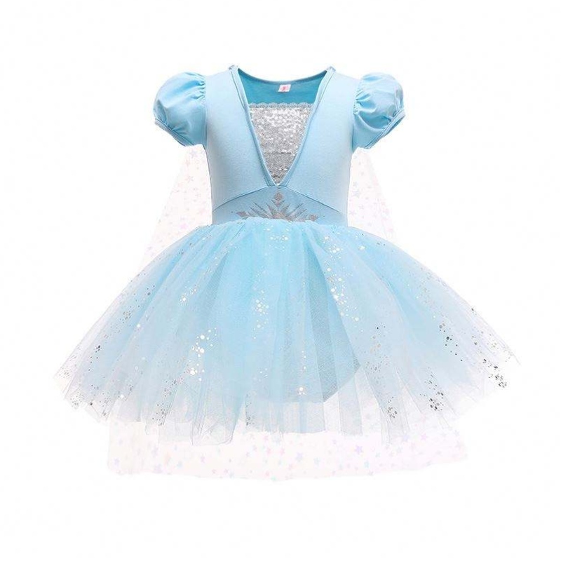 Bambini piccoli abiti da bambino vestito da ragazza principessa elsa bianco daneve principessa abito tutu per feste di compleanno di Natale