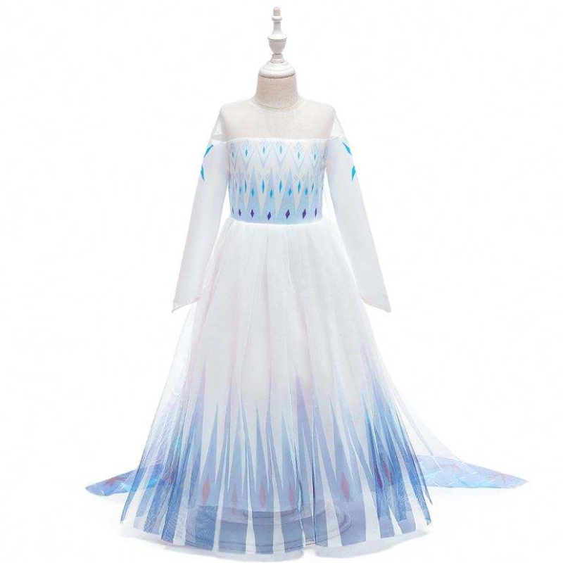 Baige New Design Girls Anna White Dress COSPLAY Party Dress Up Princess Elsa Movie Children Clothes