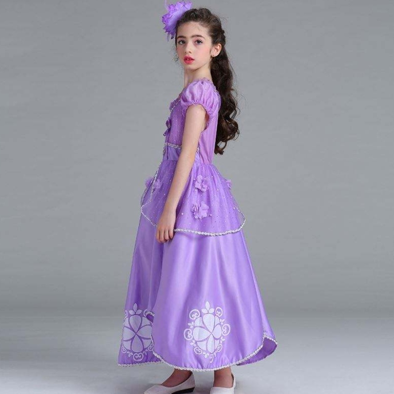 Baige Sophia Rapunzel Dress Lilac Girl Princess Performance Halloween Princess Girl Cosplay Costume