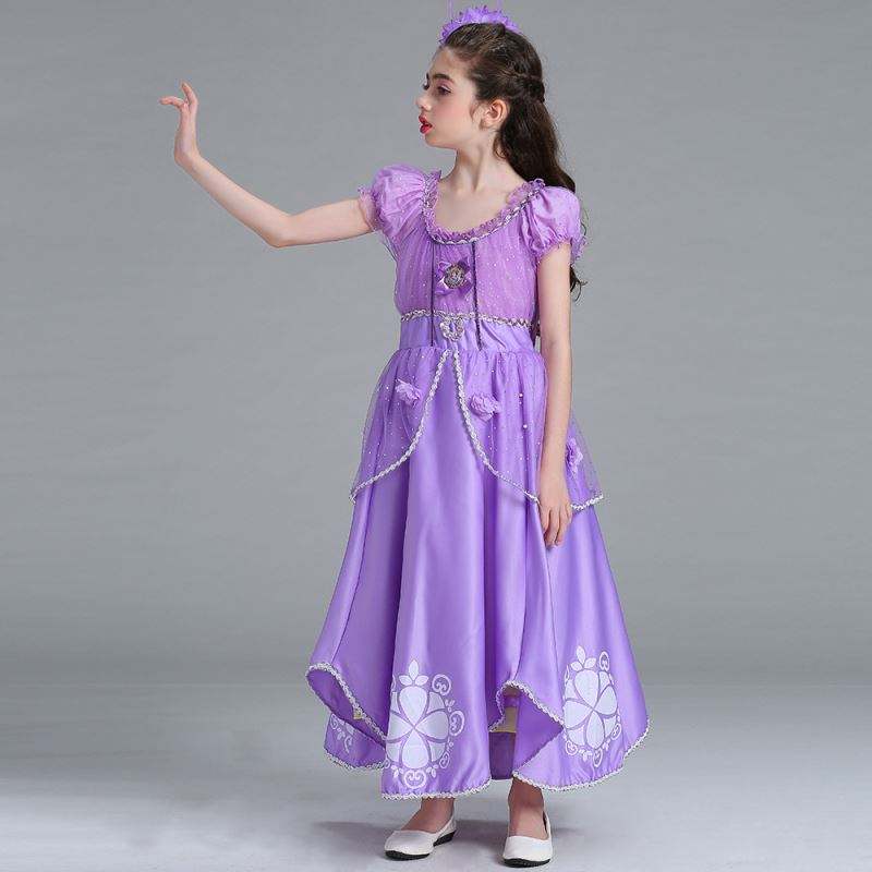 Baige Sophia Rapunzel Dress Lilac Girl Princess Performance Halloween Princess Girl Cosplay Costume