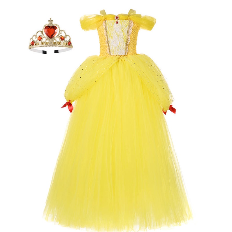 Girl Belle Princess Dress Kids Kids Beauty and the Beast Costume Girl Baby Christmas Princess Birthday Fancy Dress