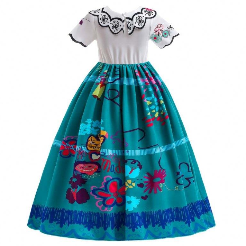 Baige Girls Fancy Abites per Halloween Princess Encanto Mirabel Dress Carnival Party Princess Costume for Girls