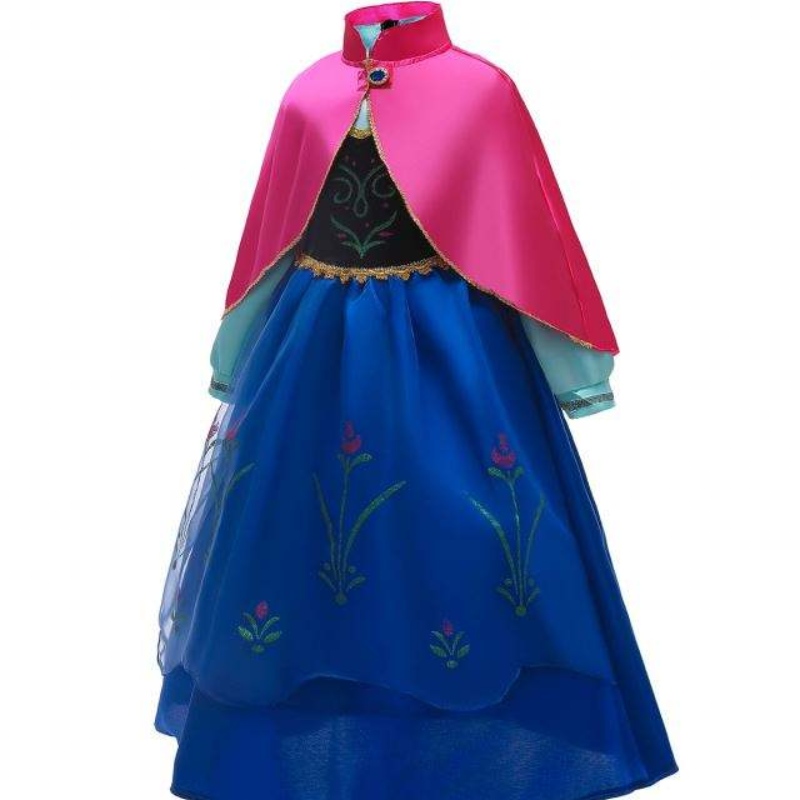 Baige New Kids Fancy Dress costumi Elsa Anna Long Stupy Halloween Abito da festa con Cape BXDCPF