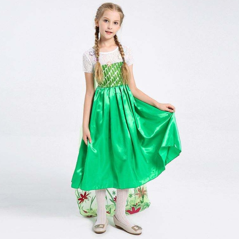 Amazon Top Seller Girl \\ 'Sust Birthday costume Princess Anna Kids Dress Elsa per 4-10y HCGD-019