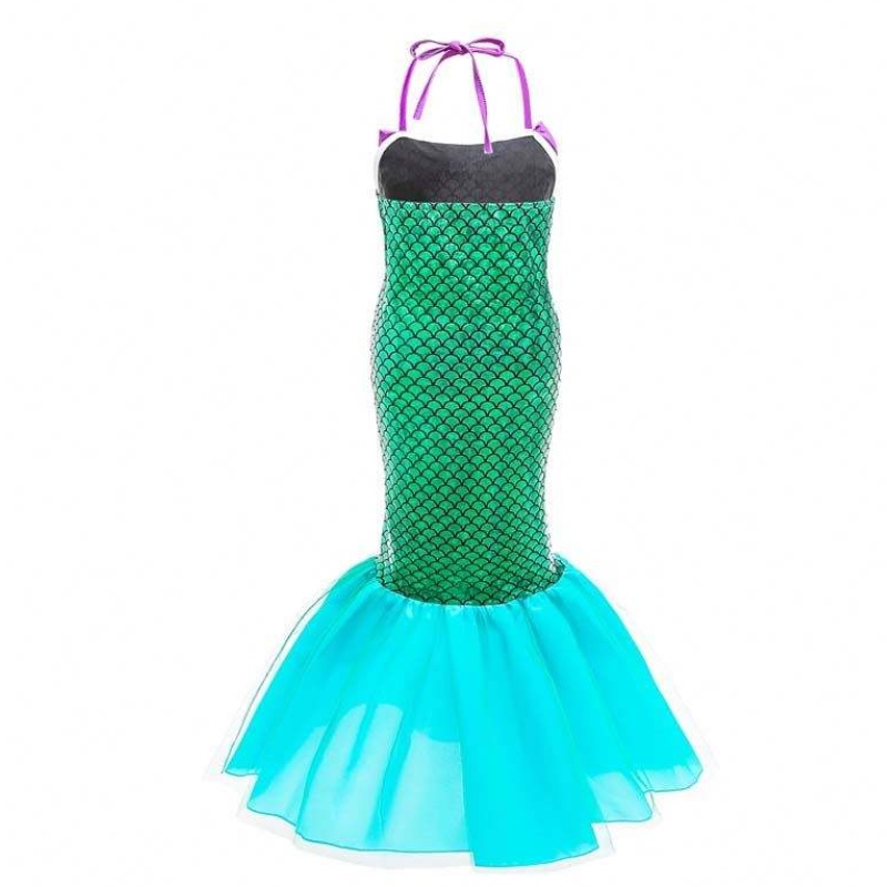 BASSHI BAMBINA COSTUMI COSPLAY ARIEL Princess Little Mermaid Dress for Kids Baby Girl HCMM-009