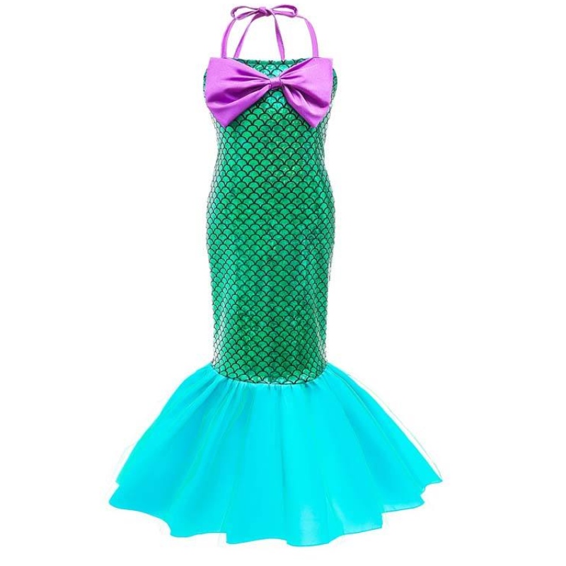 BASSHI BAMBINA COSTUMI COSPLAY ARIEL Princess Little Mermaid Dress for Kids Baby Girl HCMM-009