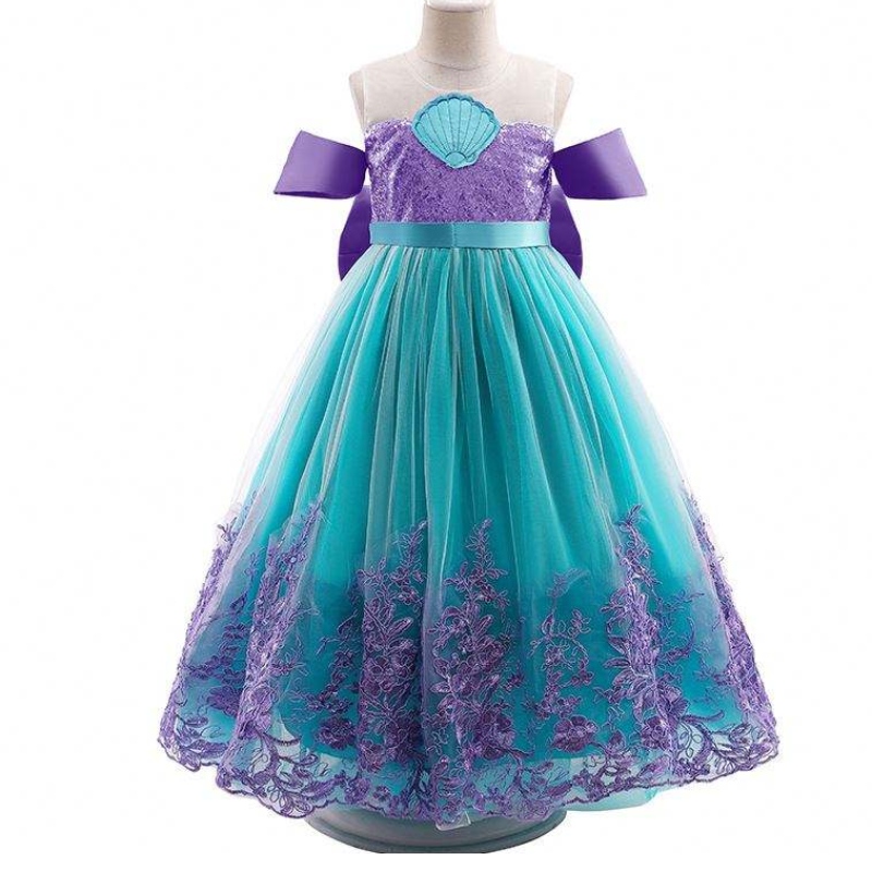 Baige Mermaid Summer Autumn Flower Girl Dress Long Princess Christmas Halloween Costume