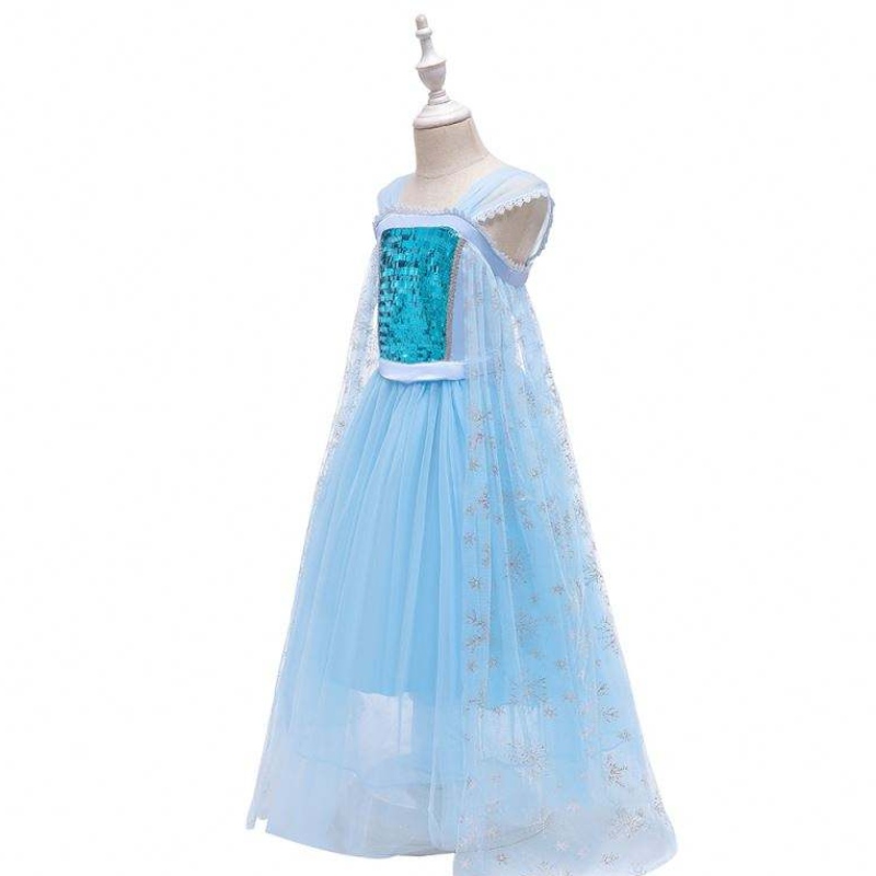 Nuovo costume da performance di Snow Queen Principessa Elsa Blue Dress Halloween Costume BX1705