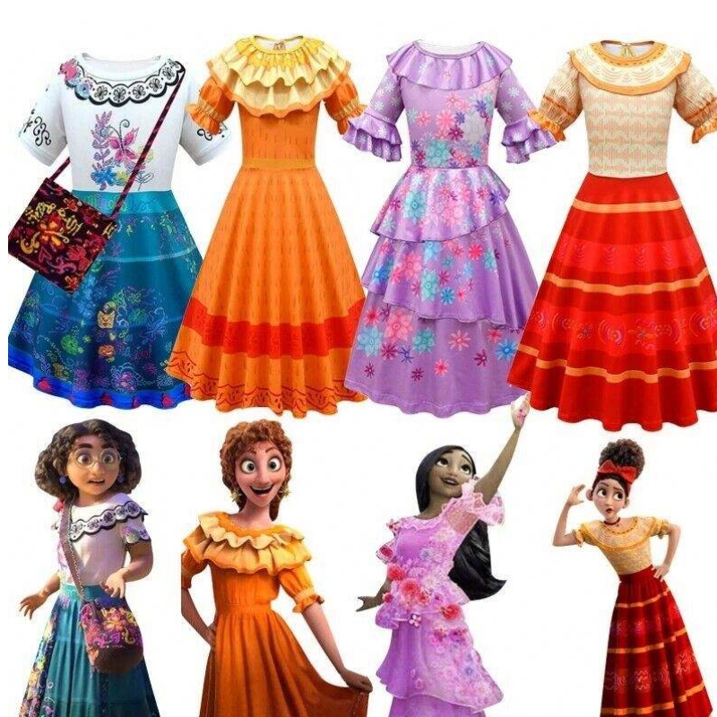 BAIGE ENCANTO MIRABEL GIRL COSTUME PRINCIPESSA ISABELLA COSPLAY DREST MFMW003