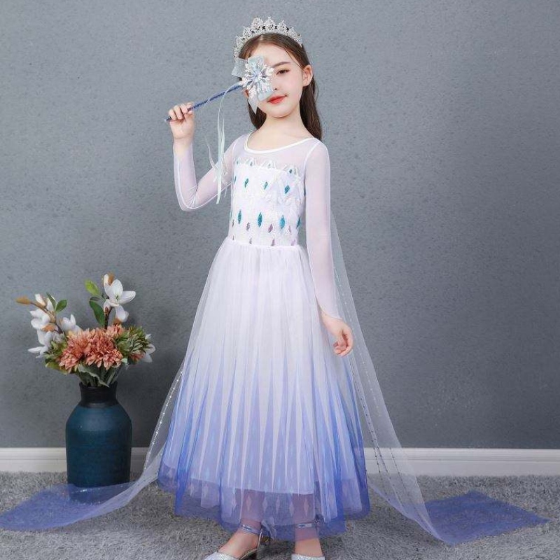 Baige Kids Girl Girl Cosplay Cosplay Long Cosplay Party Princess Elsa Dress Costume