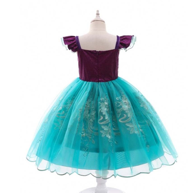 Baige Girls Mermaid Ariel Princess Dress costumi cosplay per la sirena per bambina vestito per bambini abbigliamento di Halloween