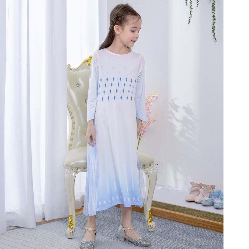 Baige White Princess Elsa Dress Girls Dresses Halloween Costumes for Kids TV&Movie costumi