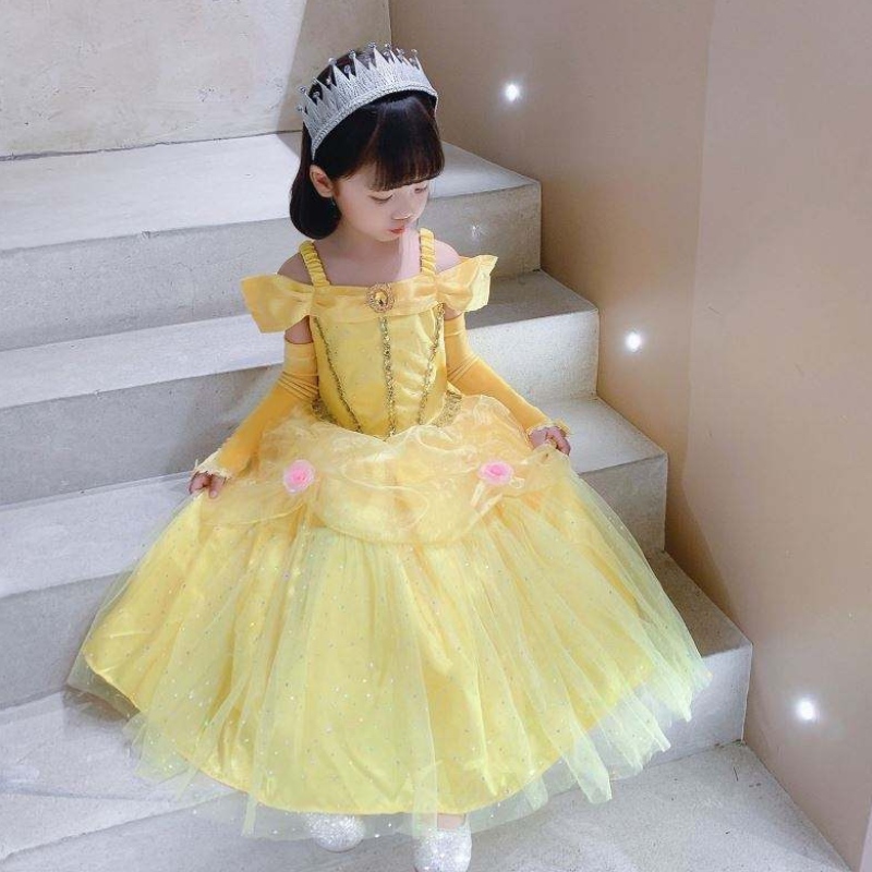 Beauty and the Beast Belle Princess Dress Kids Girl Girl Party Cosplay Costume