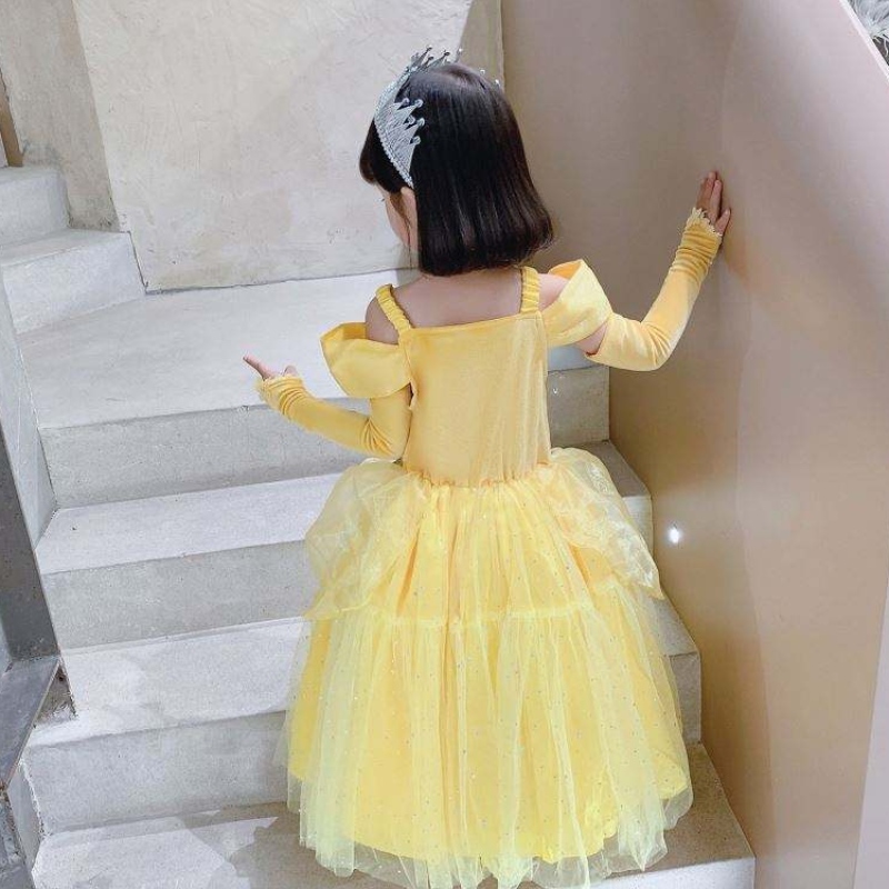 Beauty and the Beast Belle Princess Dress Kids Girl Girl Party Cosplay Costume