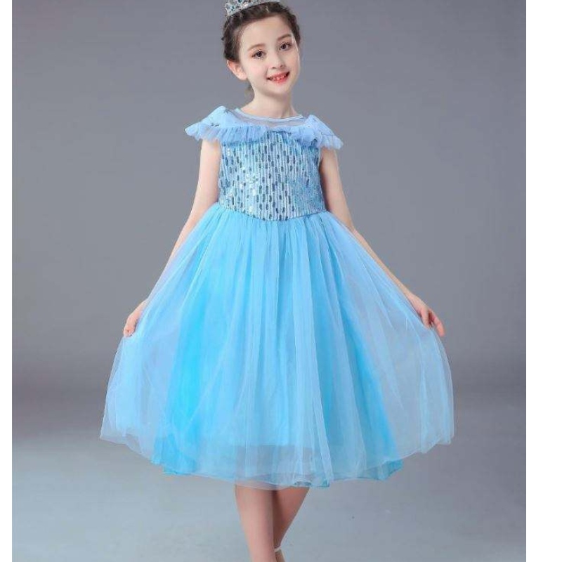 Nuovi bambini all'ingrosso Abbigliamento Elsa Princess Dress Child costumi Abiti per ragazze