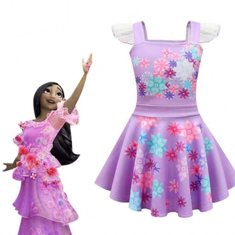 TV&movie cosplay abito viola ragazze costume principessa costume per bambini elementi di fantasia per bambini cosplay