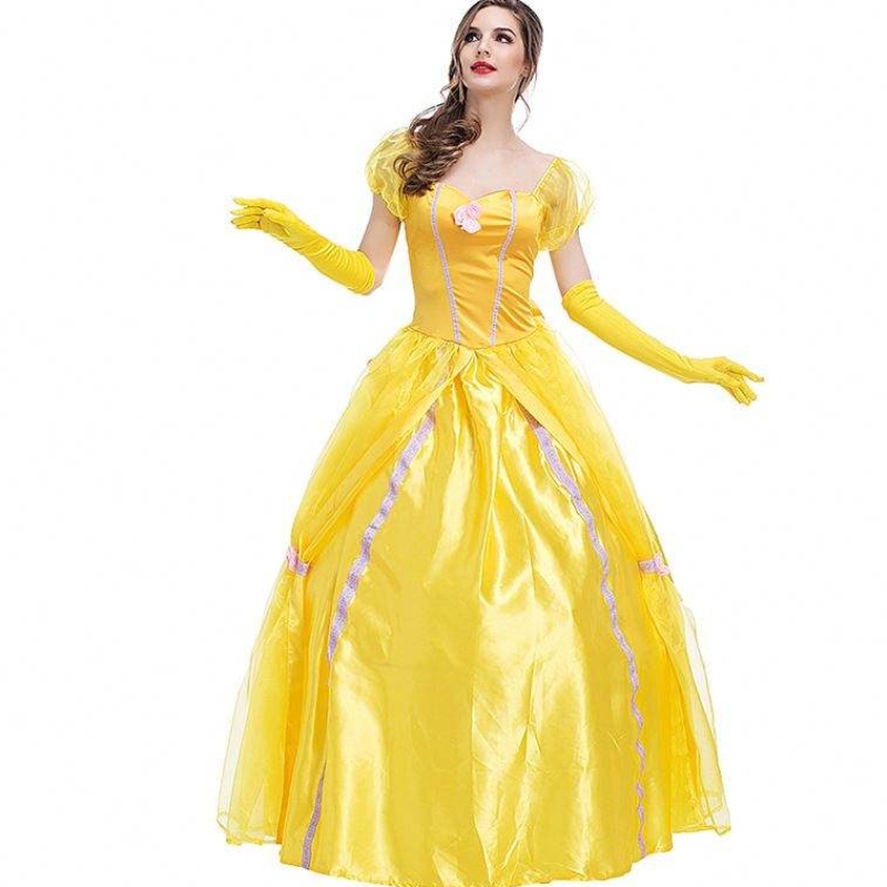 Cosplay Belle Princess Dress Lady Dresses for Beauty and the Beast Women Abbigliamento da festa in costumi