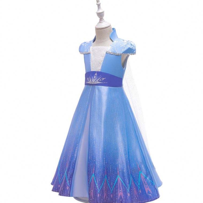 Nuova principessa Elsa Anne Cosplay Dresses Girls TV Movie Costumes Halloween Party Clothes BX1709