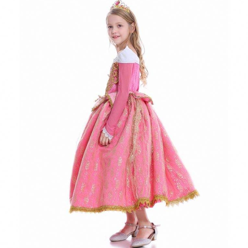 Baige 2021 Nuove ragazze cosplay Elsa Dresses Kids Abito abiti in poliestere Anna Princess Party Dress