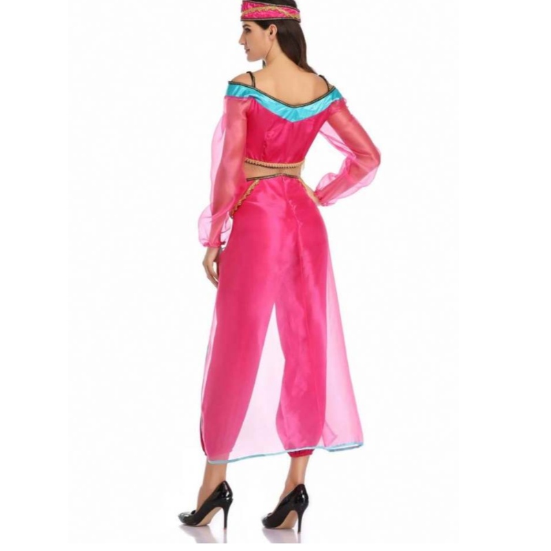 Donne sexy all'ingrosso Sleeve lunga Araba India Jasmine Principessa Costume Halloween Faita Goddess Goddess Costume Cosplay