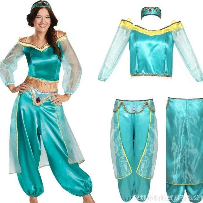 Jasmine Princess Dress Adush cosplay costume da halloween cosplay abbigliamento da palcoscenico