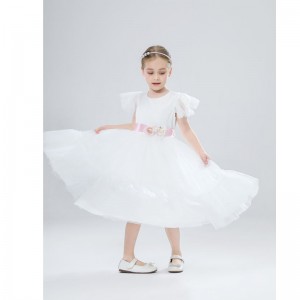 Abito da ragazza di fiori bambini abiti da sposa da damigella d\'onore per bambini abiti di tulle rosa ragazze boutique feste