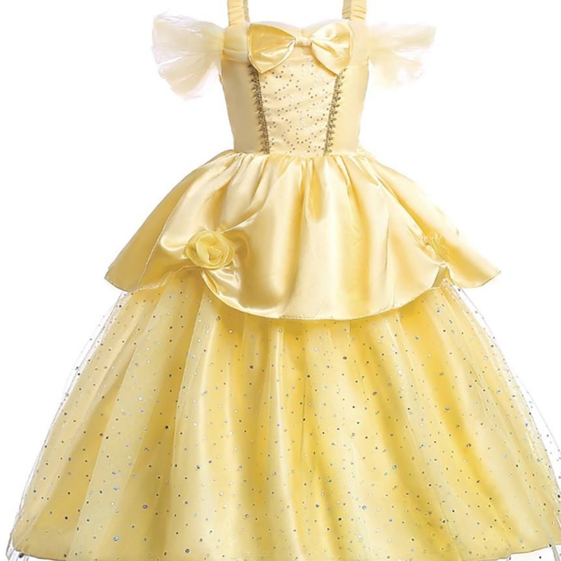 Girl Belle Princess Dress Kids Kids Beauty and the Beast Costume Girl Baby Christmas Princess Birthday Fancy Dress 2-10 anni