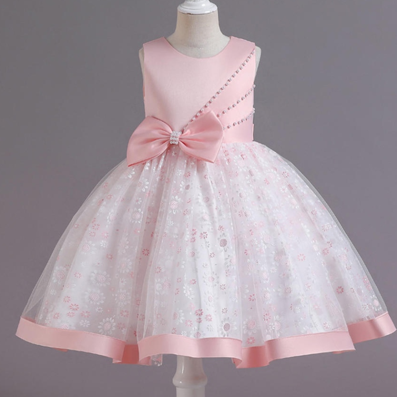 Flower Girl Wedding Princess Dress Dress Abito per le performance per la festa di compleanno di 1 ° anno