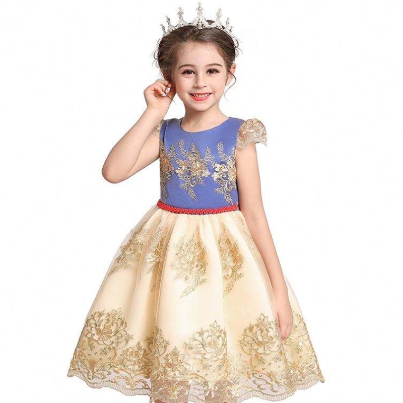 2020 Nuovi bambini Abbigliamento Maxi perdite Back Girl Dress in pizzo abito principessa L5192